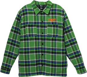 ANTI HERO BASIC EAGLE FLANNEL JACKET MEDIUM GRN/BLUE