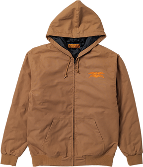 ANTI HERO BASIC EAGLE RIPSTOP HOOD JACKET SMALL BROWN