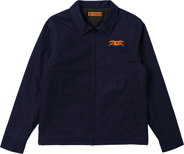 ANTI HERO BASIC EAGLE STASH JACKET LARGE NAVY ORANGE