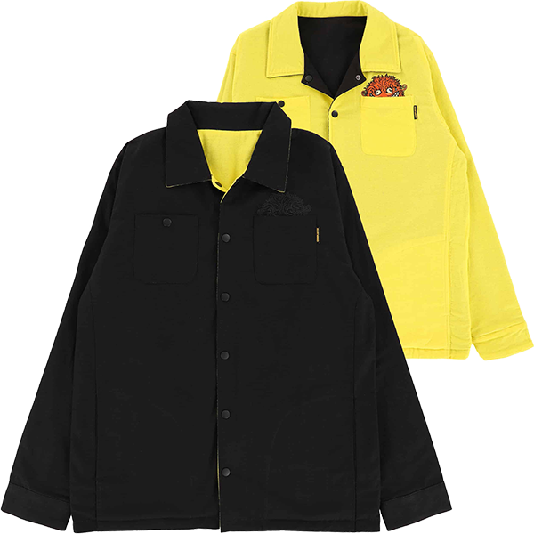 ANTI HERO GRIMPLE REVERSIBLE JACKET MEDIUM BLK YEL MULTI