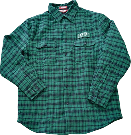 BAKER BRAND LOGO FLANNEL JACKET SMALL-GREEN