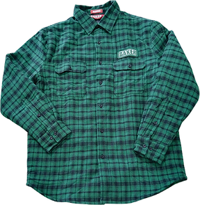 BAKER BRAND LOGO FLANNEL JACKET MEDIUM-GREEN
