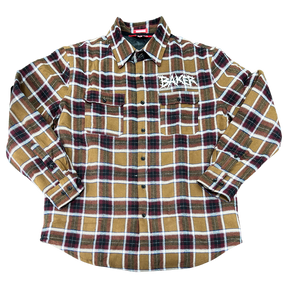 BAKER THORNS FLANNEL JACKET LARGE BROWN