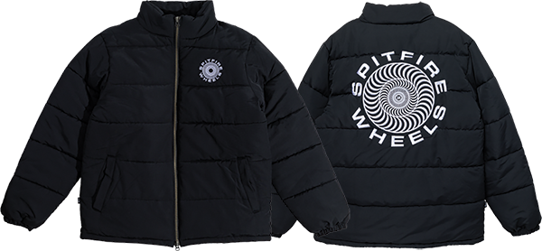SPITFIRE CLASSIC 87 SWIRL PUFF JACKET SMALL BLK/WT