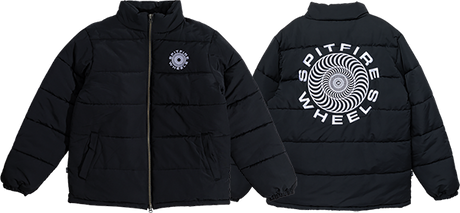 SPITFIRE CLASSIC 87 SWIRL PUFF JACKET SMALL BLK/WT