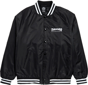 THRASHER MAG LOGO DUGOUT JACKET XLARGE BLACK/WHITE