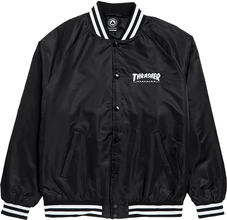 THRASHER MAG LOGO DUGOUT JACKET XLARGE BLACK/WHITE