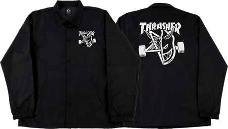 THRASHER SF THRASH AND BURN COACH JACKET LARGE BLACK