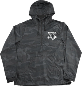 THRASHER SF THRASH/BURN ANORAK JACKET XLARGE BLK CAMO