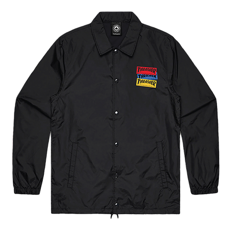 THRASHER STICKER COACH JACKET SMALL BLACK