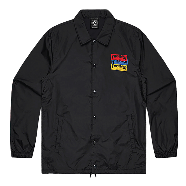 THRASHER STICKER COACH JACKET LARGE BLACK