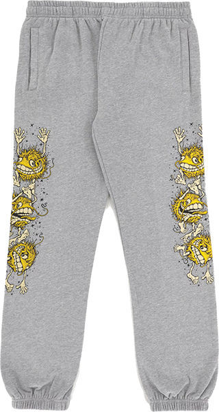 ANTI HERO GRIMPLE STACK SWEATPANTS LARGE HEATHER GREY