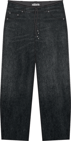 DEATHWISH BAGGY FACCHINI DENIM JEANS 34-BLACK