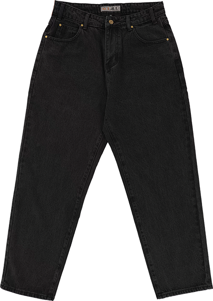 GIRL JEANS 32 WASHED BLACK