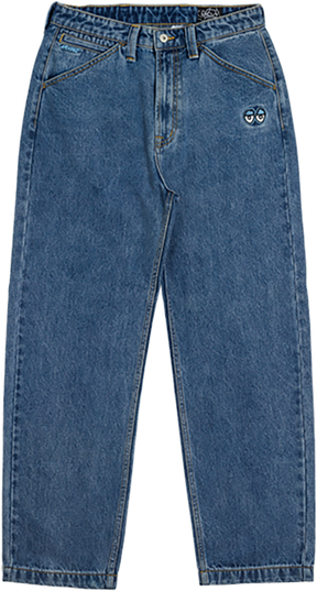 KROOKED EYES DENIM TWILL PANTS MEDIUM-STONE WASH