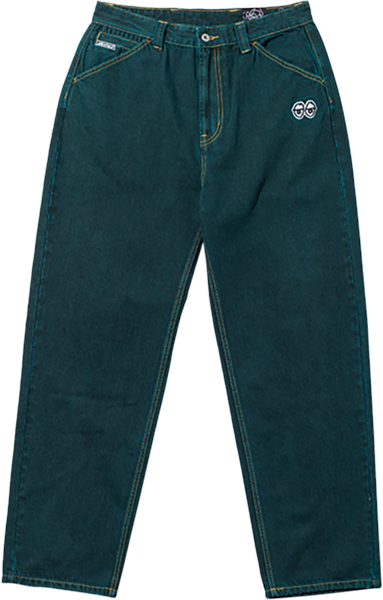 KROOKED EYES DENIM TWILL PANT XLARGE GREEN OVERDYE