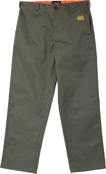 METAL JERSEY CHINO PANTS 34-OLIVE