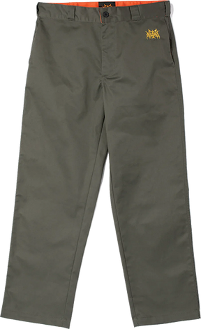METAL JERSEY CHINO PANTS 36-OLIVE