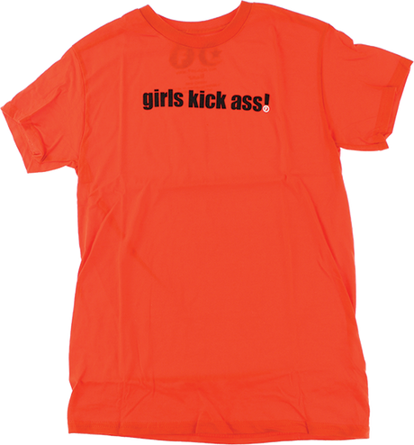 FOUNDATION GIRLS KICK ASS TSHIRT GIRLS SS TSHIRT LARGE-ORANGE