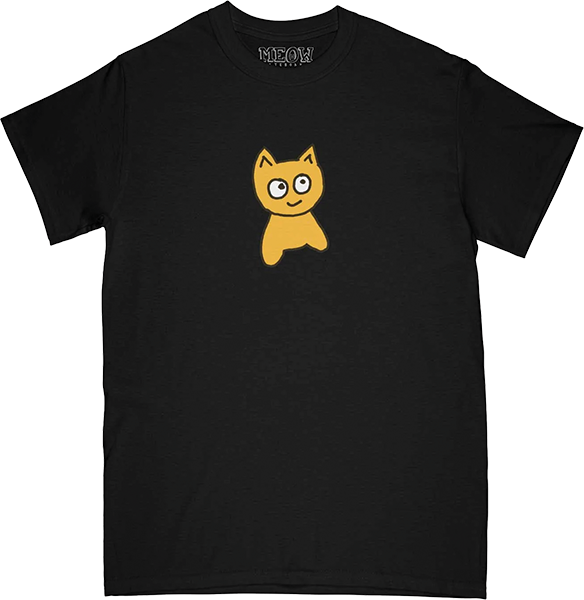 MEOW BIG CAT SS XLARGE BLACK