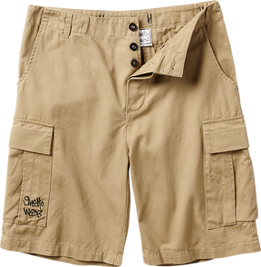 GHETTO WEAR CARGO SHORTS 28-KHAKI