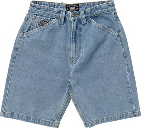 REAL STREET CLEANER DENIM SHORTS 36 LT.BLEACH WASH