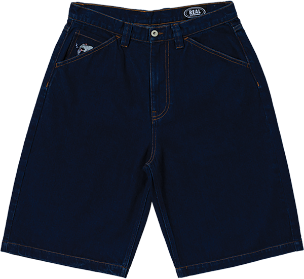REAL STREET CLEANER DENIM SHORTS 40 DARK WASH