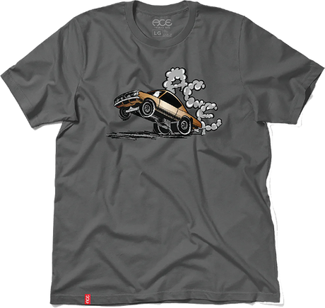 ACE BURNOUT SS TSHIRT SMALL CHARCOAL