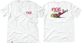 ACE DRAGSTER SS TSHIRT SMALL WHITE