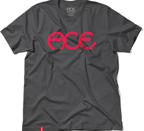 ACE RINGS SS TSHIRT XLARGE SLATE/RED