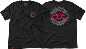 ACE SEAL LOGO SS TSHIRT SMALL BLACK/WHT/GREY/RED
