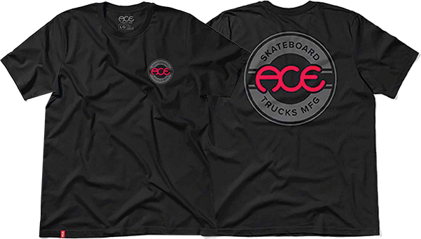 ACE SEAL LOGO SS TSHIRT MEDIUM  BLACK/WHT/GREY/RED