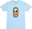 ALIEN WORKSHOP BELIEVE SS TSHIRT LARGE BLUE CHAMBRAY