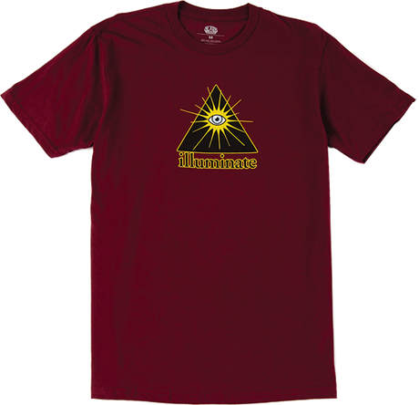 ALIEN WORKSHOP ILLUMINATE SS TSHIRT SMALL MAROON