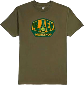 ALIEN WORKSHOP OG LOGO SS TSHIRT MEDIUM OLIVE/GOLD/GRN