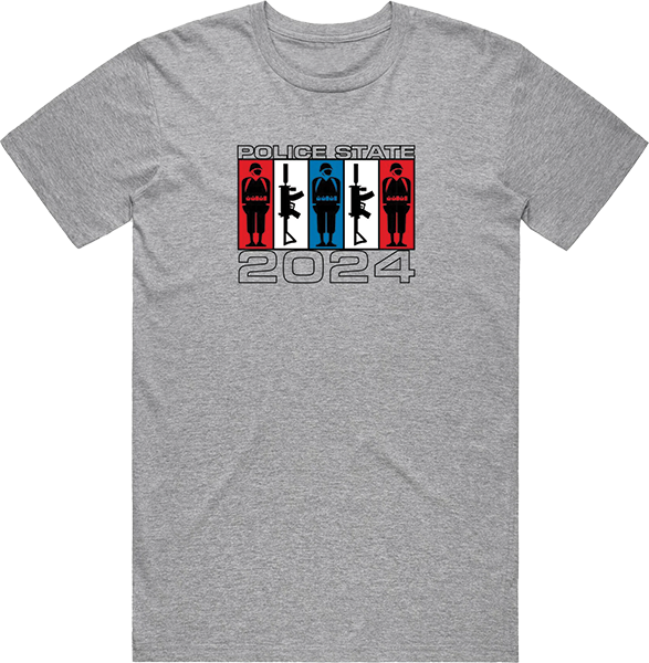ALIEN WORKSHOP POLICE STATE SS TSHIRT MEDIUM HEATHER GREY