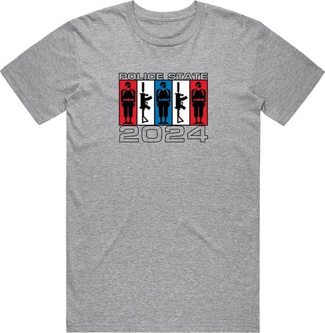 ALIEN WORKSHOP POLICE STATE SS TSHIRT MEDIUM HEATHER GREY