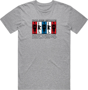 ALIEN WORKSHOP POLICE STATE SS TSHIRT LARGE HEATHER GREY
