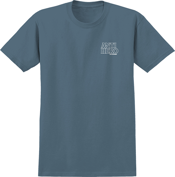 ANTI HERO OUTLINE HERO SS SMALL SLATE/WHT