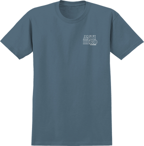 ANTI HERO OUTLINE HERO SS SMALL SLATE/WHT