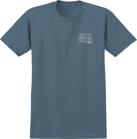 ANTI HERO OUTLINE HERO SS SMALL SLATE/WHT