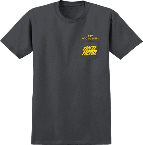 ANTI HERO TRY CONCRETE SS TSHIRT MEDIUM CHARCOAL