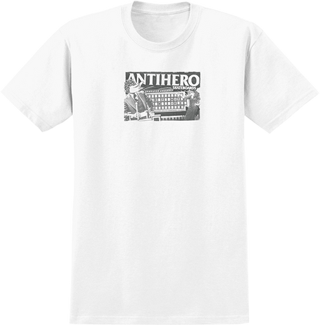 ANTI HERO WHEEL OF ANTIHERO SS TSHIRT SMALL WHT