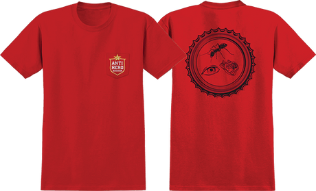 ANTI HERO BOTTLE CAP POCKET SS TSHIRT XLARGE RED