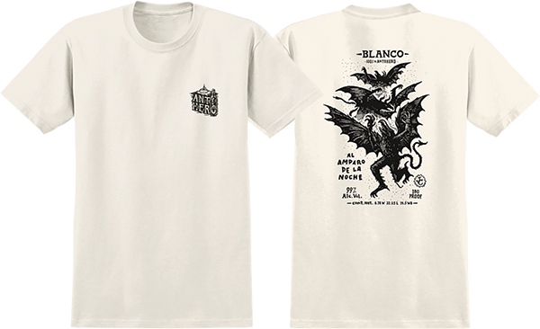 ANTI HERO CARNALES BLANCO SS TSHIRT SMALL-CREAM/BLACK