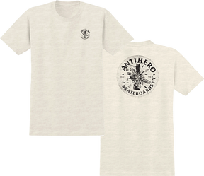 ANTI HERO ENGINEERING SS TSHIRT XL-HEATHER CREAM/BLK