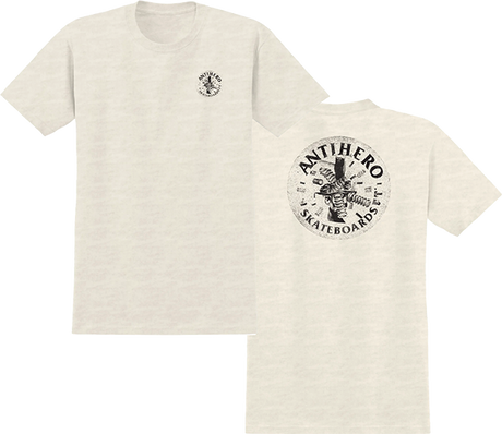 ANTI HERO ENGINEERING SS TSHIRT XL-HEATHER CREAM/BLK