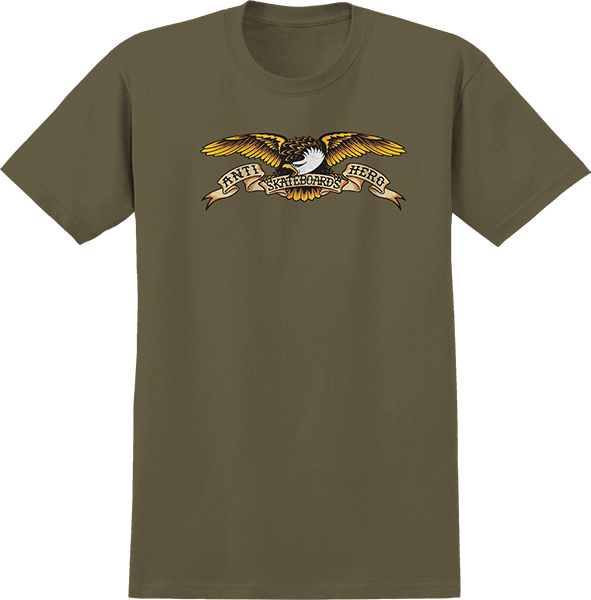 ANTI HERO EAGLE SS TSHIRT SMALL SAFARI GRN/MULTI