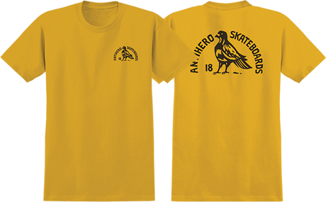 ANTI HERO ROCK DOVE SS TSHIRT XLARGE MUSTARD HEATHER/BLK