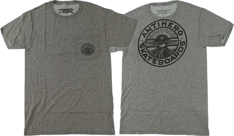 ANTI HERO STAY READY DBL POCKET SS TSHIRT SMALL ATHLETIC HEATHER